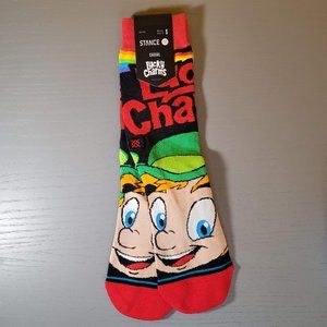 Stance Lucky Charms Crew Socks Unisex Small Cereal Cartoon Design NWT